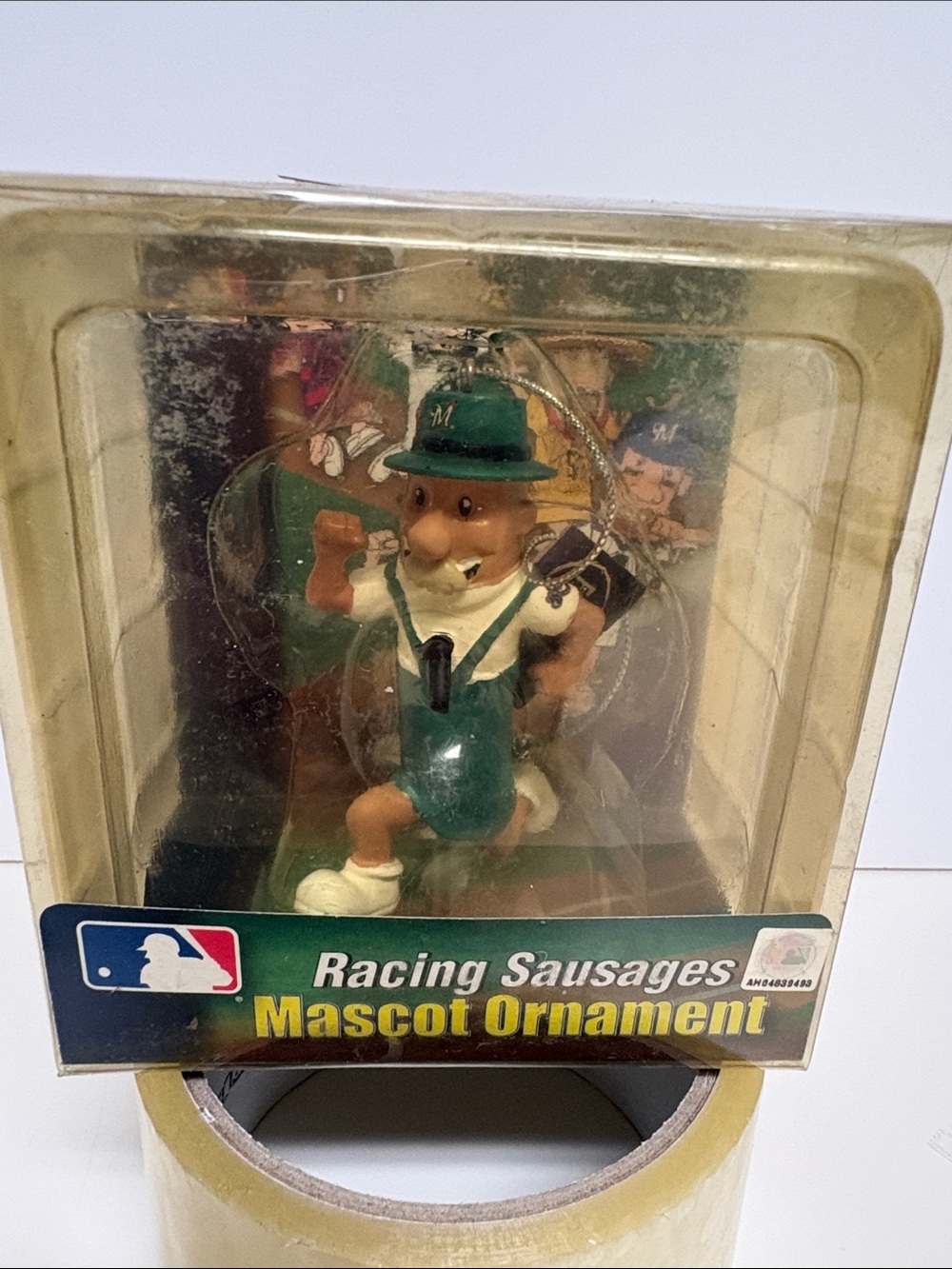 MLB Racing Sausages Mascot Ornament in Green and White